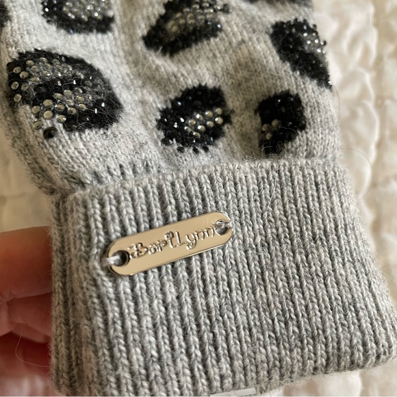 NWT Nordstrom Bari Lynn Leopard Print Knit Fingerless Gloves - Picture 5 of 9